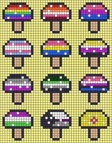 Alpha pattern #66665 | BraceletBook Perler Bead Templates Easy, Lgbtq Perler Bead Patterns, Diy Perler Beads Patterns, Cult Of The Lamb Perler Beads, Detailed Perler Bead Patterns, Gay Perler Bead Patterns, Lgbtq Perler Beads, Beetlejuice Pixel Art, Lgbtq Pixel Art