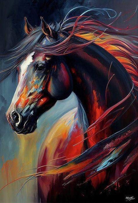 Home Decor Paintings Canvas, Horses Painting On Canvas, Horse Abstract Painting, Acrylic Horse Painting, Horse Art Painting, Seven Horses Painting, Equine Art Paintings, Horse Paintings Acrylic, Horse Painting On Canvas