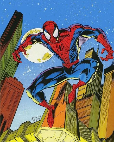 The Spectacular Web-Head 🕸️🕷️ on Instagram: “Mark Bagley's 90s Spider-Man 🔥 • • • #spiderman #marvel #comics #spiderverse #mcu #avengers #endgame #peterparker #farfromhome #tomholland…” Marvel 90s, Spiderman Comic Art, Mark Bagley, Spider Man Art, Image Spiderman, Spiderman Theme, Spiderman Drawing, Spiderman Art Sketch, Drawing Aesthetic