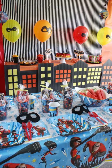 Incredibles Party, Incredibles Birthday Party, Free Printable Paper, Diy Party Ideas, Paper Trail Design, 2nd Birthday Party Themes, Superhero Birthday Party, Superhero Birthday, 4th Birthday Parties