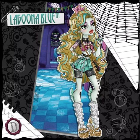 Daughter Of The Sea, Monster High Makeup, Laguna Blue, High Characters, Monster High Pictures, I Can Explain, Cartoon Style Drawing, Lagoona Blue, Art Pics