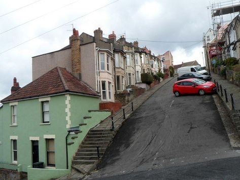 Vale Street – Bristol, England - Atlas Obscura Structures Architecture, Falling Waters, Dubai Skyscraper, Dangerous Roads, Los Angeles Neighborhoods, Bristol England, Mount Washington, California City, Architecture Landscape