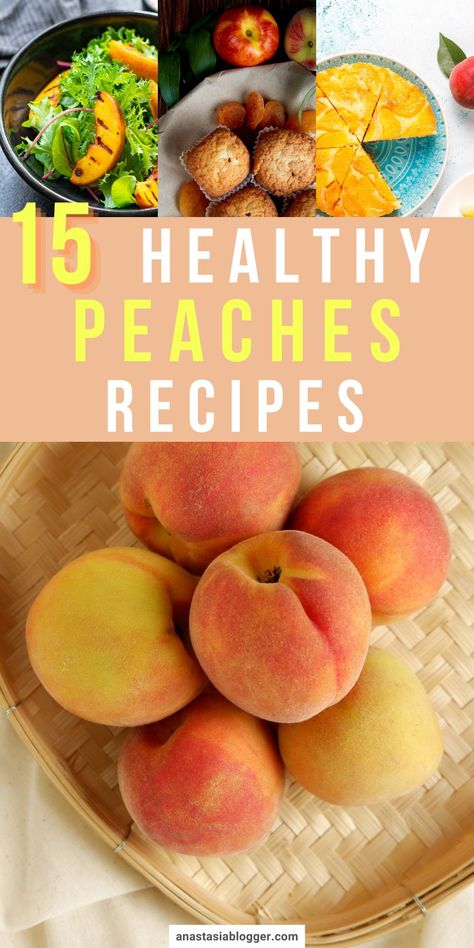 Fresh Peach Desserts Healthy, Peach Recipes Dessert Healthy, Healthy Peaches Recipes, Peach Snacks Healthy, Best Fresh Peach Recipes, Healthy Snacks With Peaches, Healthy Peach Recipes Clean Eating, Frozen Peaches Recipes Healthy, What To Do With Peaches Going Bad