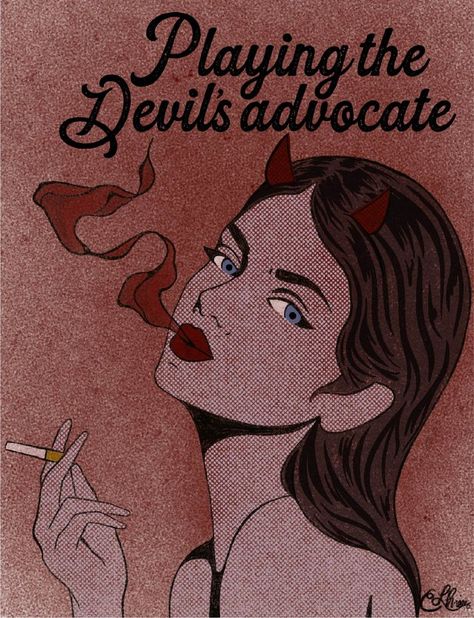 pop art, vintage, woman smoking a cigarette Devils Advocate Movie, Devils Advocate, Play Poster, Pop Art Style, Room Inspiration Bedroom, Alter Ego, The Devil, Movie Art, Bad Girl