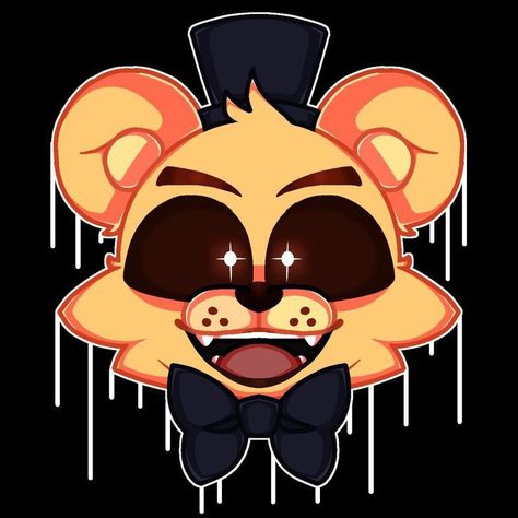 Fredbear Fanart Fnaf, Fnaf Art Golden Freddy, Fnaf Pfp Golden Freddy, Aesthetic Fnaf Pfps, Cute Fnaf Art, Cute Fnaf Drawings, Fredbear Plush Fanart, Fredbear Pfp, Fnaf Golden Freddy Fanart