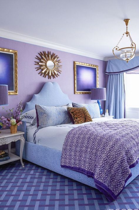 Purple Bedroom Color Scheme, Purple Bedroom Design, Lilac Bedroom, Purple Bedroom Decor, Guest Bedroom Remodel, Kids Bedroom Remodel, Purple Bedrooms, Purple Bedroom, Purple Rooms