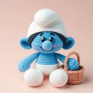 Free-Crochet-Smurf-Amigurumi-Pattern | Swecraftcorner Disney Crochet Patterns Free, Crochet Smurf, Disney Haken, Disney Crochet Patterns, Dolls Crochet, Lion Costume, Crochet Lovey, Dragon Costume, Crochet World