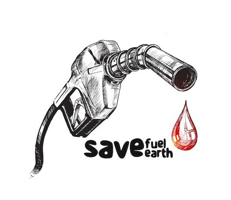 Free vector save fuel pump icon petrol s... | Free Vector #Freepik #freevector #nozzle #fuel-pump #gas-pump #refuel Fuel Drawing, Save Water Save Life, Gas Work, Recycle Logo, Save Fuel, Petrol Station, Yoga Day, Green City, Drawing Simple