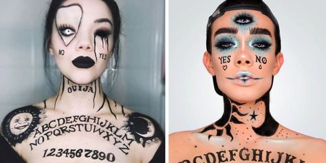 You'll win Best Costume ... and possibly get possessed, but whatever. Ouija Board Costume, Creepy Halloween Costumes, Creative Costume, Fall Board, Halloween Trends, Best Costume, Makeup News, Scary Makeup, Creative Costumes