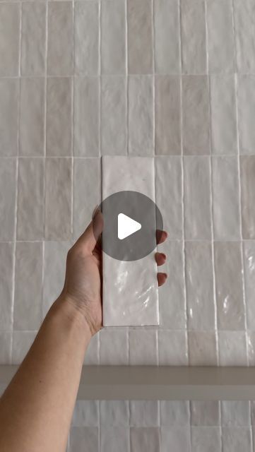 Artisan White Tile Bathroom, Montauk Tile Bathroom, Organic Subway Tile Backsplash, Linear Backsplash Kitchen, Look Bianco Tile, Kitchen Tile And Backsplash Ideas, White Glazed Tile Bathroom, Verticle Tile Kitchen, Mixing Matte And Glossy Tile