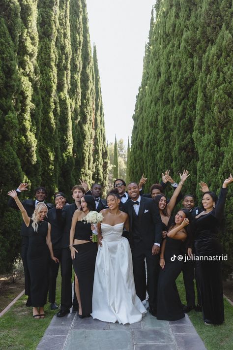 No Bridal Party, Black People Weddings, Engagement Photo Shoot Poses, Enchanted Forest Wedding Theme, Black And White Wedding Theme, Forest Theme Wedding, Dream Wedding Decorations, White Wedding Theme, Caribbean Wedding