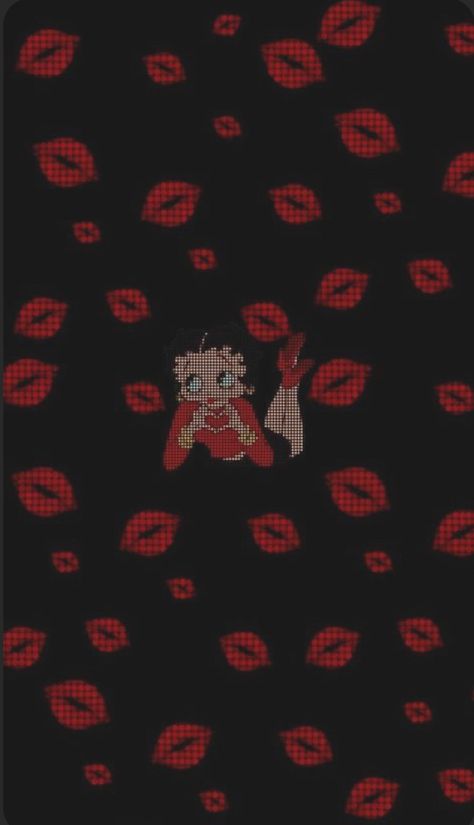 Betty Boop Background, Betty Boop Aesthetic Wallpaper, Betty Boop Aesthetic, Iphone Makeover, Bettie Boop, Creative Wallpapers, Hot Pink Wallpaper, Red And Black Wallpaper, Chanel Art