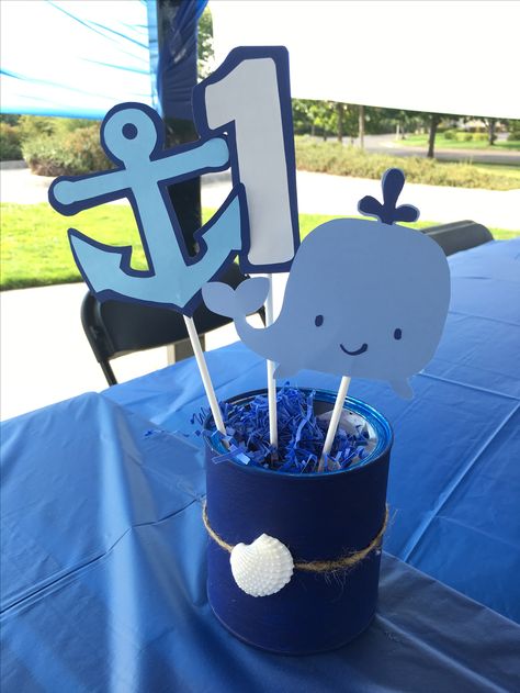 Whale First Birthday Boy, Nautical First Birthday, Whale Birthday Parties, Whale Birthday, Whale Theme, Nautical Birthday Party, 1st Birthday Party For Girls, Boys 1st Birthday Party Ideas, Baby Boy 1st Birthday Party