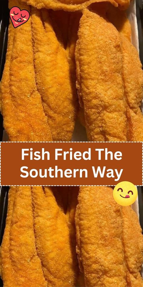 A comfort food staple in Southern cuisine, this recipe involves coating fish fillets in a seasoned cornmeal batter and frying them to achieve a crispy exterior and moist, flaky interior. It's often served with lemon wedges and tartar sauce. Fried Fish Fillet Recipe, Fried Fish Fillet, Fried Fish Batter, Beer Battered Fish Recipes, Fried Catfish Recipes, Fish Batter, Fish Fillet Recipe, Fish Fried, Seafood Dish Recipes