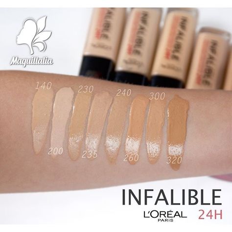 Loreal Infallible Concealer, Base Loreal, Infallible Concealer, Concealer Swatches, Loreal Paris Makeup, Foundation Swatches, Loreal Infallible, Best Acne Products, Daily Makeup Routine