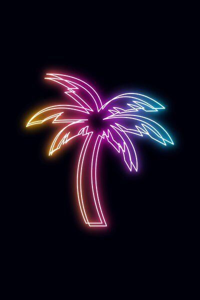 Palm Tree Outline, Carpet Ideas 2023, Neon Palm Tree, Neon Light Wallpaper, Cool Neon Signs, Tree Outline, Neon Signs Quotes, Carpet Ideas, Wallpaper Iphone Neon