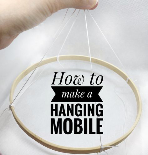 Diy Baby Mobile Tutorial, Homemade Mobile, Hanging Crib Mobile, Diy Nursery Mobile, Hanging Crib, Make A Mobile, Macrame Baby, Diy Crib, Diy Baby Mobile