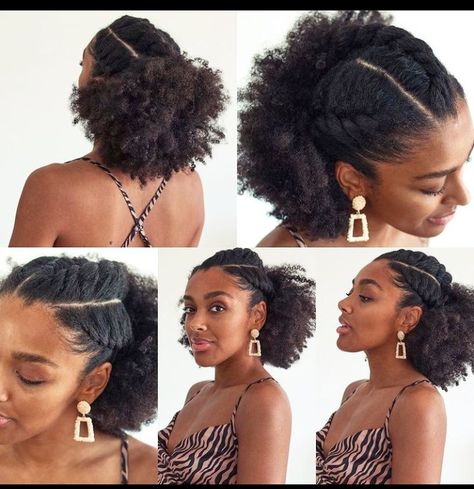 Cabello Afro Natural, Simple Hairstyle, Loose Ponytail, Protective Hairstyles For Natural Hair, Natural Afro Hairstyles, 4c Hair, Natural Hair Styles Easy, Natural Hair Updo, Penteado Cabelo Curto