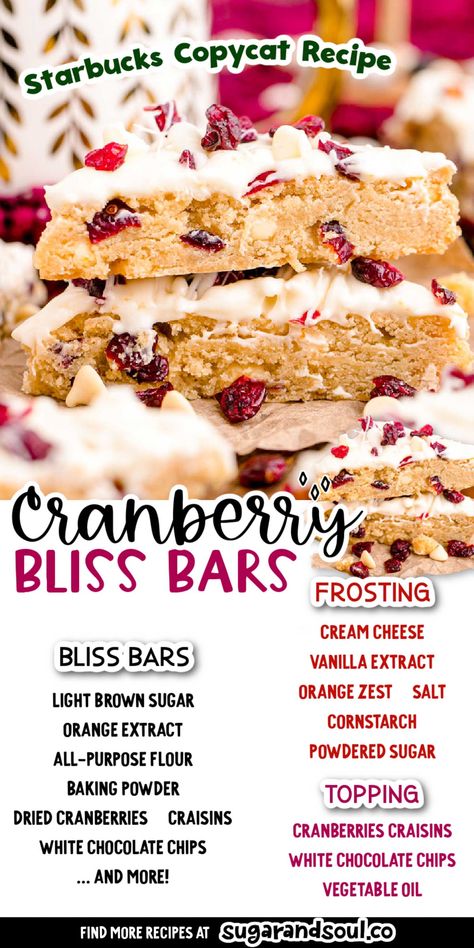 Copycat Recipes Starbucks Cranberry Bliss Bars, Starbucks Bliss Bars Recipe, Copycat Starbucks Cranberry Bliss Bars, Starbucks Cranberry Bliss Bars Recipe, Cranberry Bliss Bars Starbucks Recipe, Starbucks Cranberry Bliss Bars Copycat, Copycat Cranberry Bliss Bars, Bliss Bars Starbucks, Easy Slices