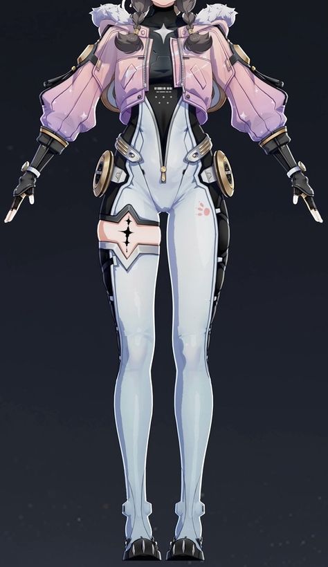 Angel Hero Costume Design, Streaming Outfit, Female Outfit Ideas Drawing, Cyberpunk Female Outfit, Cute Hero Outfits, Cyberpunk Outfits Female, Oc Outfit Ideas Female, Genshin Outfit Ideas, Cyberpunk Skirt