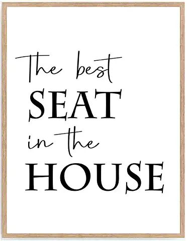 Best Seat In The House Bathroom Sign, Bathroom Slogans, Take A Seat Sign Bathroom, Diy Bathroom Decor Ideas Wall Art, Toilet Quotes Printable, Bathroom Posters Printable, Toilet Decorating Ideas, Quotes For Bathroom, Bathroom Humor Signs