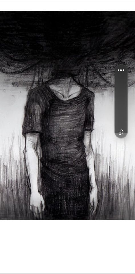 Sad and what depression and loneliness looks like in a drawing Art