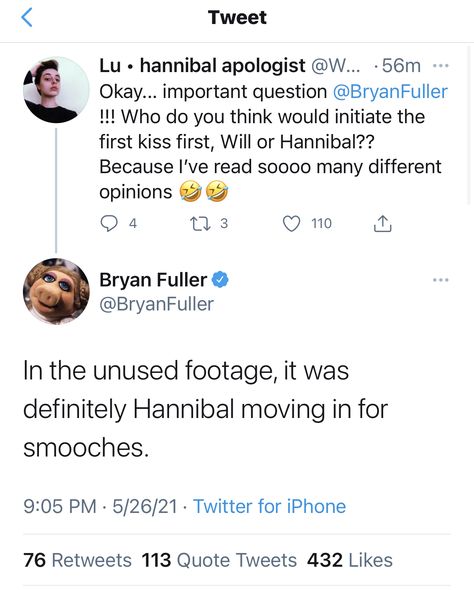 Bryan Fuller Tweets, Hannigram Memes, Hannibal Lecter Series, Hannibal Funny, Hannibal Tv Show, Hannibal Tv Series, Bryan Fuller, Hannibal Series, Nbc Hannibal