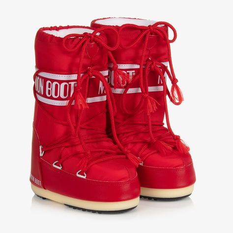 Futuristic Boots, Boots For Boys, Red Snow, Red Leather Boots, Moon Boot, Apollo 11, Red Moon, Aesthetic Shoes, Moon Boots