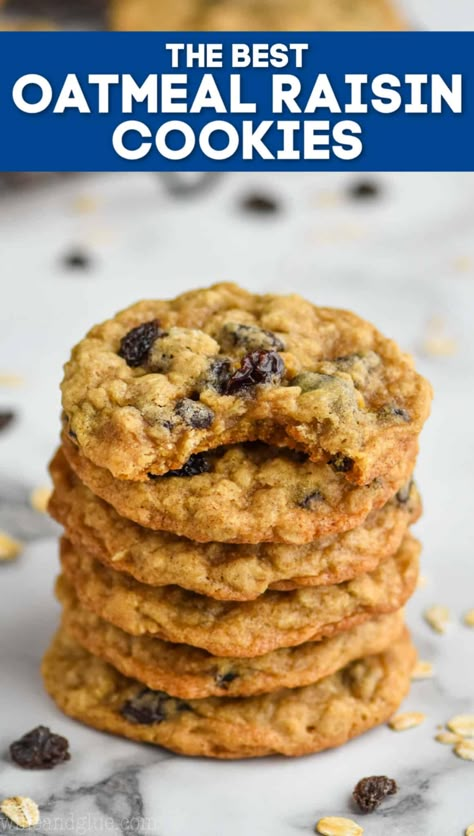 These Oatmeal Raisin Cookies are perfectly crisp on the outside and soft and chewy on the inside, exactly the way you would want them to be. Ultimate Oatmeal Raisin Cookies, Chewy Oatmeal Raisin Cookies Soft And, Chewy Oatmeal Cookies Raisin, Best Soft And Chewy Oatmeal Raisin Cookies, Simple Oatmeal Raisin Cookies, Oatmeal Cookies With Raisins, Best Oatmeal Raisin Cookies Recipe, Raisin Oatmeal Cookies Chewy, Moist Oatmeal Raisin Cookies