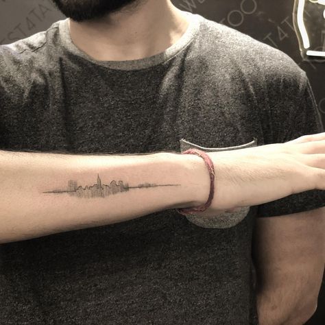 Bon Iver Tattoo, Soundwave Tattoo, Sound Wave Tattoo, Tattoos Inspo, Bon Iver, Music Tattoo, Waves Tattoo, Blackwork Tattoo, Sound Waves