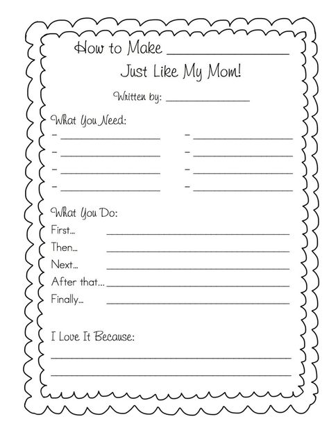 Mothers Day Cookbook FREE PRINTABLE!! Preschool Cookbook Template, Cookbook Template Printables Free, Classroom Cookbook Project, Preschool Recipe Book, Recipe Writing For Kids, Class Cookbook Project, Class Recipe Book, Writing Recipes, Draw Food