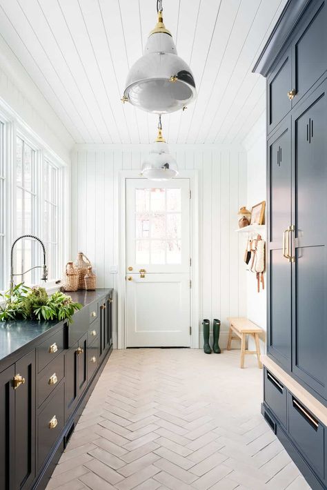 The Mcgee Home, Mudroom Flooring, Mcgee Home, Mudroom Design, Room Tiles, Up House, Laundry Mud Room, Farmhouse Interior, Studio Mcgee