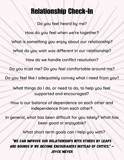 relationship check-in How To Maintain A Healthy Relationships, Monthly Relationship Check In Questions, Relationship Evaluation Questions, How To Take Things Slow Relationship, Couple Check In, Relationship Check In, Relationship Standards List, Relationship Evaluation, What I Want In A Relationship