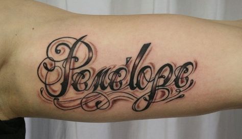 I just learned that. My name means soldier and also that the root"Penelops" which is in my name,was a duck that is exposed to die at birth. Wow. Creepy! Penelope Tattoo Name, Penelope Tattoo, Penelope Name, Anti Gravity Cake, Rose Tattoo Sleeve, Lettering Styles Alphabet, How To Stack Cakes, Tattoo Name, Tree Tattoo Designs