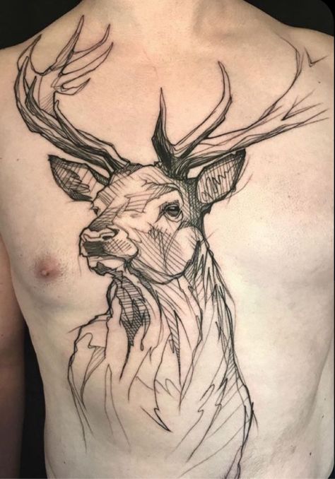 Bow Hunting Tattoos, Deer Hunting Tattoos, Hase Tattoos, Tattoo Ideas For Guys, Bow Tattoo Designs, Stag Tattoo, Vogel Tattoo, Hunting Tattoos, Deer Tattoo