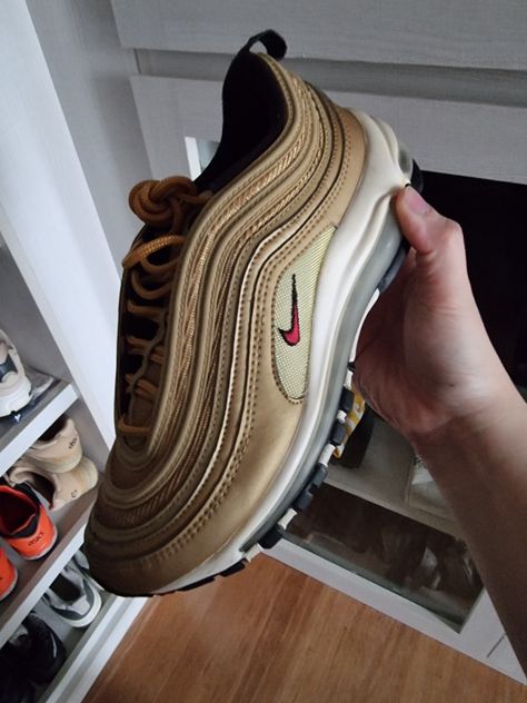 Nike air max 97 Nike Air Max 97, Air Max, Nike Air Max, Nike Air, Nike, Gold, Quick Saves