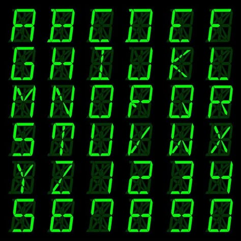 Cool Font Numbers, Video Game Fonts Alphabet, Digital Font Design, Pixel Art Font, Green Alphabet Letters, Matrix Font, Neon Sign Font, Quicksand Font, Qr Code Alight Motion