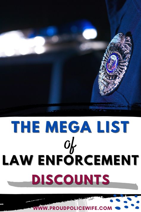 The MEGA list of law enforcement discounts Law Enforcement Wife, Tactical Baby Gear, Law Enforcement Family, Police Appreciation, Police Wife Life, Husband Appreciation, Leo Wife, Police Life, Police Wife