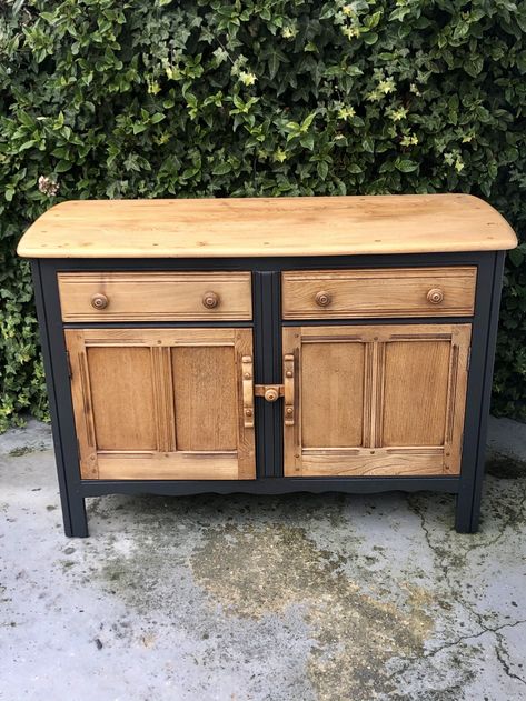 Ercol Sideboard, Sideboard Upcycle, Ercol Furniture, Diy Upcycle, Vintage Sideboard, Hand Painted Furniture, Flipping Furniture, Outdoor Oasis, Repurposed Furniture