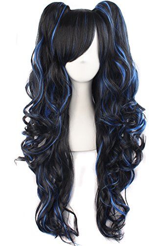 Kawaii Wigs, Anime Wigs, 일본 패션, Cosplay Hair, Kawaii Hairstyles, Clip In Ponytail, Curly Hair Care, Anime Hair, Long Wigs