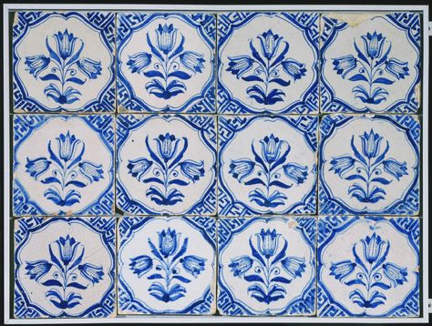 Philadelphia Museum of Art - Collections Object : Tile Panel: Triple Tulips in Bracketed Frames Dutch Ceramic, Dutch Tiles, Thrift Shop Finds, Dutch Delft, Dutch Blue, Delft Tiles, Tile Panels, Antique Tiles, Philadelphia Museum Of Art