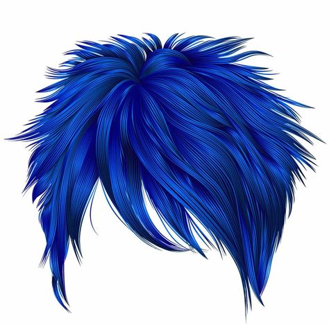 femme tendance cheveux courts couleurs bleu foncé. la frange . style de beauté de la mode. 3d réaliste. Hair