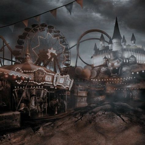 Dark Carnival Aesthetic, Carnival Aesthetic, Fair Aesthetic, Dark Carnival, Haunted Carnival, Creepy Circus, Circus Aesthetic, Creepy Carnival, Dark Circus