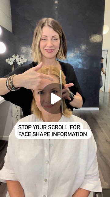 Sonna Jean Brado on Instagram: "How do you decide what type of cut to do on a client? 

Every stylist has their own process and mine begins with taking a look at face shape, skull shape and standing my client up! I’ve always believed it’s important to design for the entire person, not only from the neck up🥰
@angelbladescissors @sharpscissorsociety 
.
.
.
#faceshape #faceshapematters #personalstyle #sharpscissorsociety" Heart Face Shape Haircuts, Heart Shape Face Haircut, Hair Parts For Face Shape, Hair Lengths For Face Shape, Haircuts For Heart Shaped Faces, Types Of Faces Shapes, Taking Appointments, Haircut Tips, Haircut For Face Shape