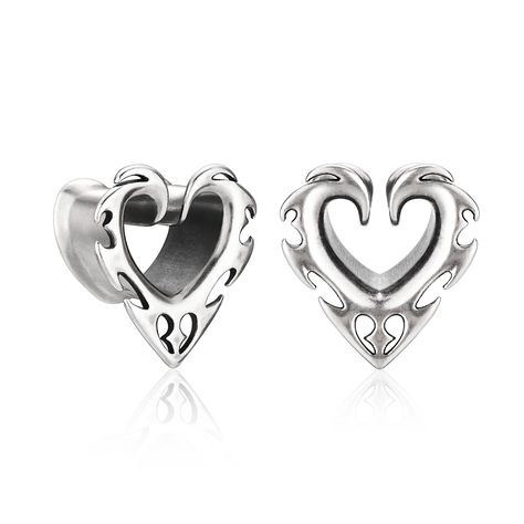 PRICES MAY VARY. 💕【Heart shaped gauges】- Elevate your style with these antique silver ear tunnels, a chic statement piece for those who embrace individuality and fashion-forward trends. 💕【Silver plating】- Made of copper with silver plating on the surface. They are hypoallergenic and nickel free, comfortable to wear. Disinfecting with alcohol before wearing is better for your health. 💕【Size】- The size of this ear gauge: 2g(6mm), 0g(8mm), 00g(10mm), 1/2"(12mm), may one size that suits your ear Tunnels With Hoop Earrings, 12 Mm Gauges, Heart Tunnels Ear Plugs, Ear Stretching Jewelry, Stretched Ears Jewelry, Stretched Ear Jewelry, Small Gauged Ears, Ear Plugs And Gauges, Different Body Piercings