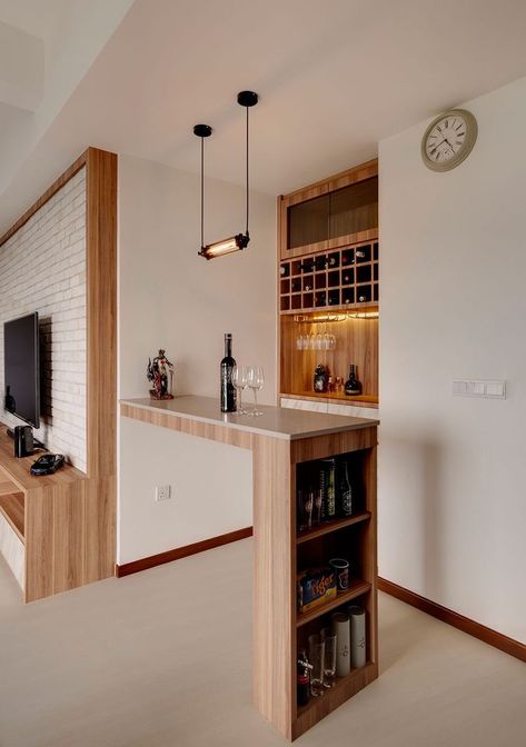 Small House Bar Design, Small Minibar Ideas, Modern Mini Bar Ideas Small Spaces, Mini Kitchen Bar Ideas, Small House Bar Ideas, Diy Bar At Home, Wine Area Ideas Small Spaces, Counter Bar Kitchen Small Spaces, Small Wine Bar Ideas Home