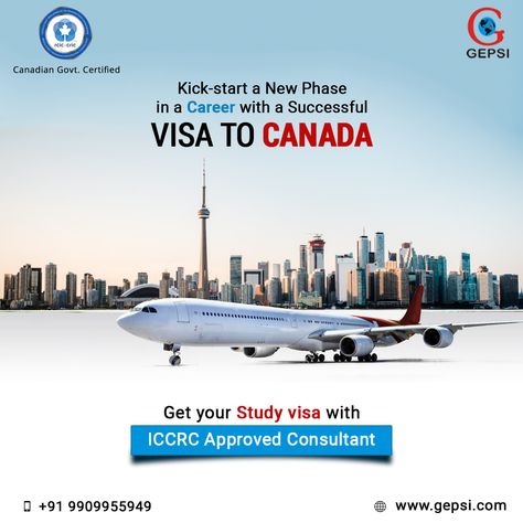 Study In Canada Social Media Post, Canada Tourist Visa Creative Ads, Visa Consultancy Social Media Post, Canada Study Visa Creative Ads, Canada Immigration Creative Ads, Immigration Post Design, Visa Poster Design, Study In Canada Creative Ads, Tourist Poster