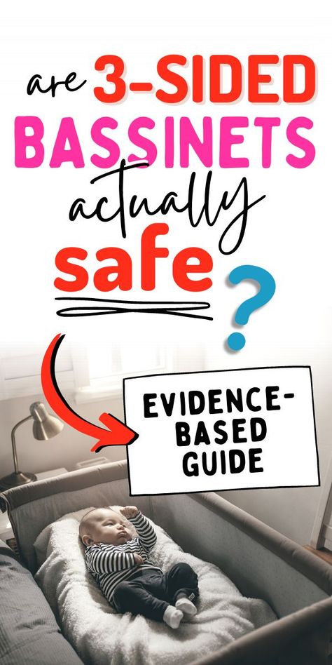 Thinking about using a bedside sleeper or a bassinet? See which is a safer option for your baby in this evidence-based guide! #safesleep #babysleep Cosleeping Bassinet, Bedside Crib Co Sleeper, Bedside Sleeper For Baby, Bedside Bassinet Co Sleeper, Baby Item Checklist, Co Sleeper Bassinet, Baby Bedside Sleeper, Bedside Bassinet, Bedside Sleeper