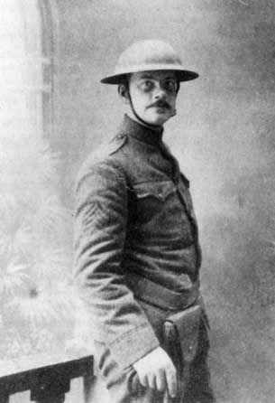 Poet, Sgt Joyce Kilmer US Army (Served 1917-1918) Short Bio: Well known for his poem, "Trees", (Alfred) Joyce Kilmer enlisted at age 30 in the US Army at the outbreak of the American involvement in WWI. On July 30, 1918, during the battle of Ourcq, France, he was killed near Muercy Farm, beside the Oureq River near the village of Seringes in France when a German sniper shot him. He was posthumously awarded the French Croix de Guerre for his valor. Joyce Kilmer, Short Poems, American Poets, Columbia University, National Guard, Wikimedia Commons, Poets, Public Domain, First World