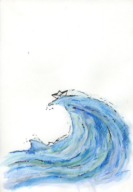 Watercolor Wave, Watercolor Paintings Easy, Arte Sketchbook, Easy Watercolor, Water Painting, Watercolor Cards, Painting Inspiration, Doodle Art, Art Lessons